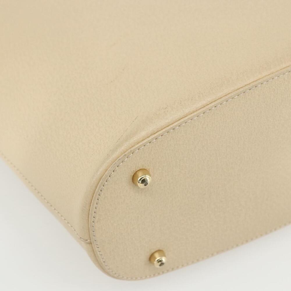 GUCCI Hand Bag Leather Beige Gold 000 1013 0556 Auth 151437 - Picture 16 of 16